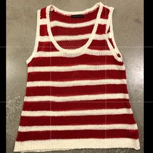 🍄 Staccato red & white striped  tank